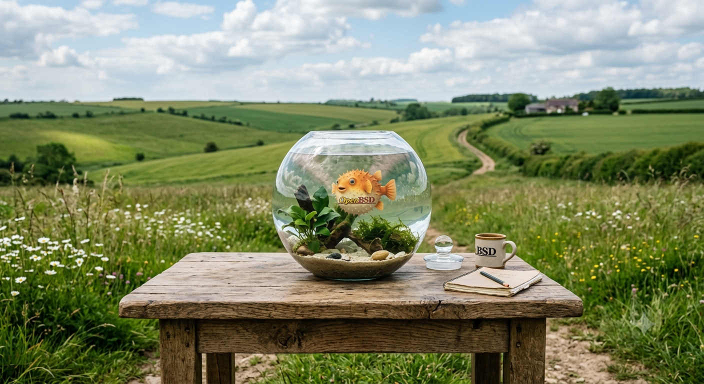 Aquarium in a field.